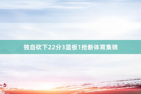 独自砍下22分3篮板1抢断体育集锦