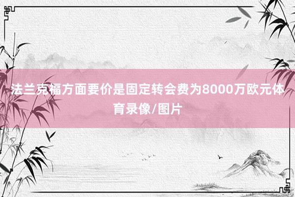 法兰克福方面要价是固定转会费为8000万欧元体育录像/图片