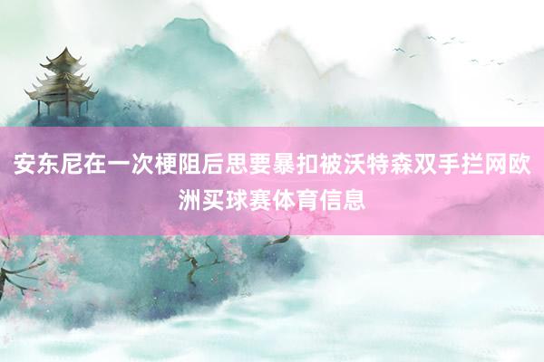 安东尼在一次梗阻后思要暴扣被沃特森双手拦网欧洲买球赛体育信息