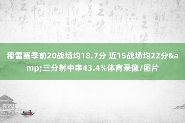 穆雷赛季前20战场均18.7分 近15战场均22分&三分射中率43.4%体育录像/图片